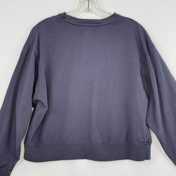 Isa & Ella Women’s Cropped Crewneck Pullover Sweatshirt Gray Small - Picture 4 of 12